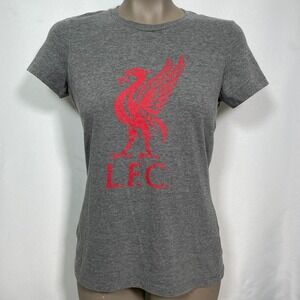 Liverpool FC Heather Gray  Liverbird Logo T-Shirt Women's SMALL